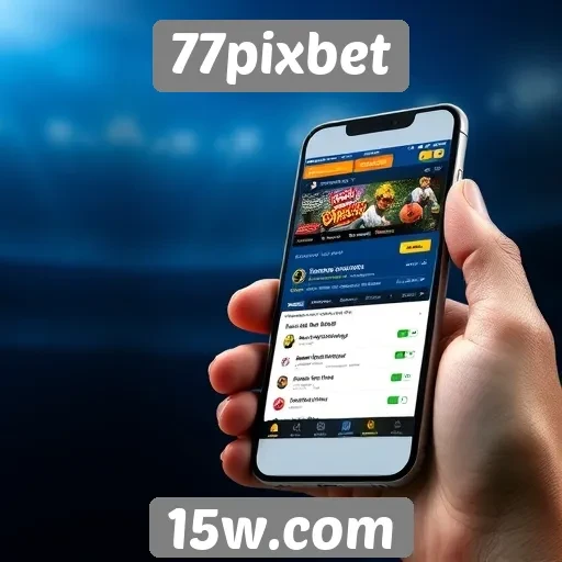 Funcionalidade do aplicativo móvel 77pixbet em destaque